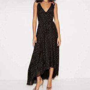 Express Gold Fleck Goddess Maxi Dress